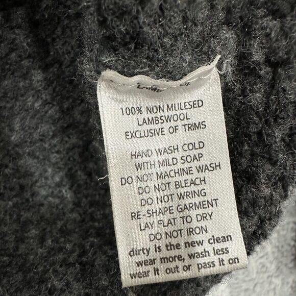 Toad & Co 1/4 Zip Sweater Women XXL Grey 100% Non Mulesed Lambswool - Picture 4 of 7